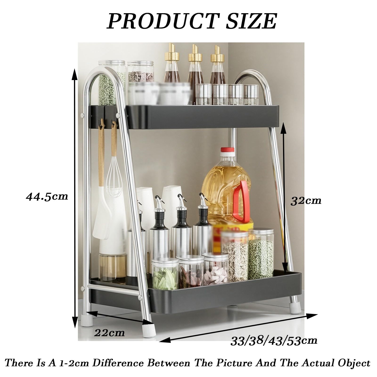 Estante De Condimentos De Cocina De Acero Inoxidable