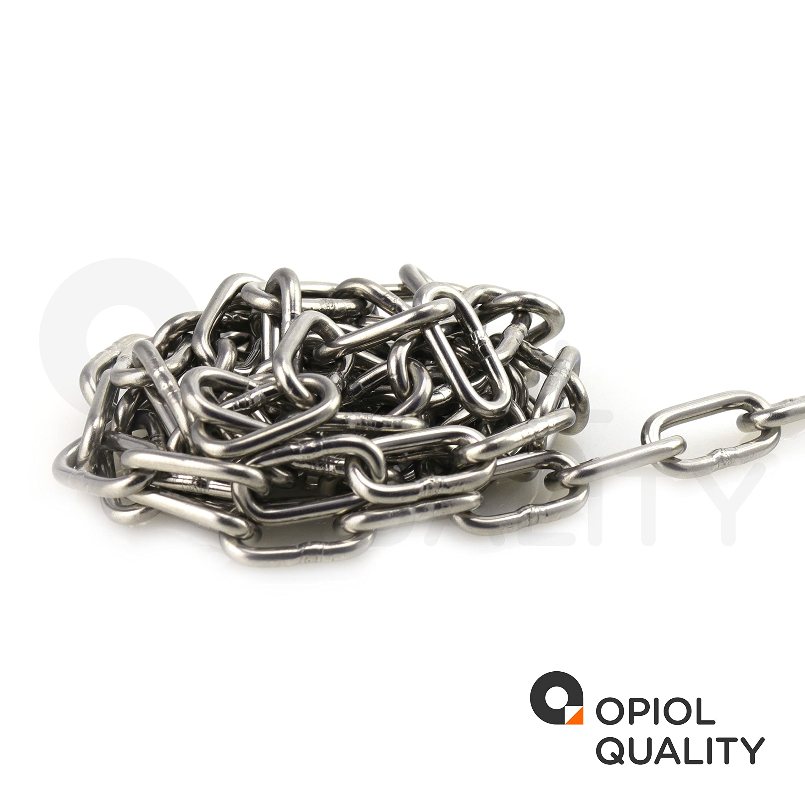 Kette Kurzgliedrig 2 mm DIN 766 (50 Meter) aus Edelstahl A4 V4A Rundstahlkette Edelstahlkette Eisenkette Gliederkette Stahlkette Ankerkette