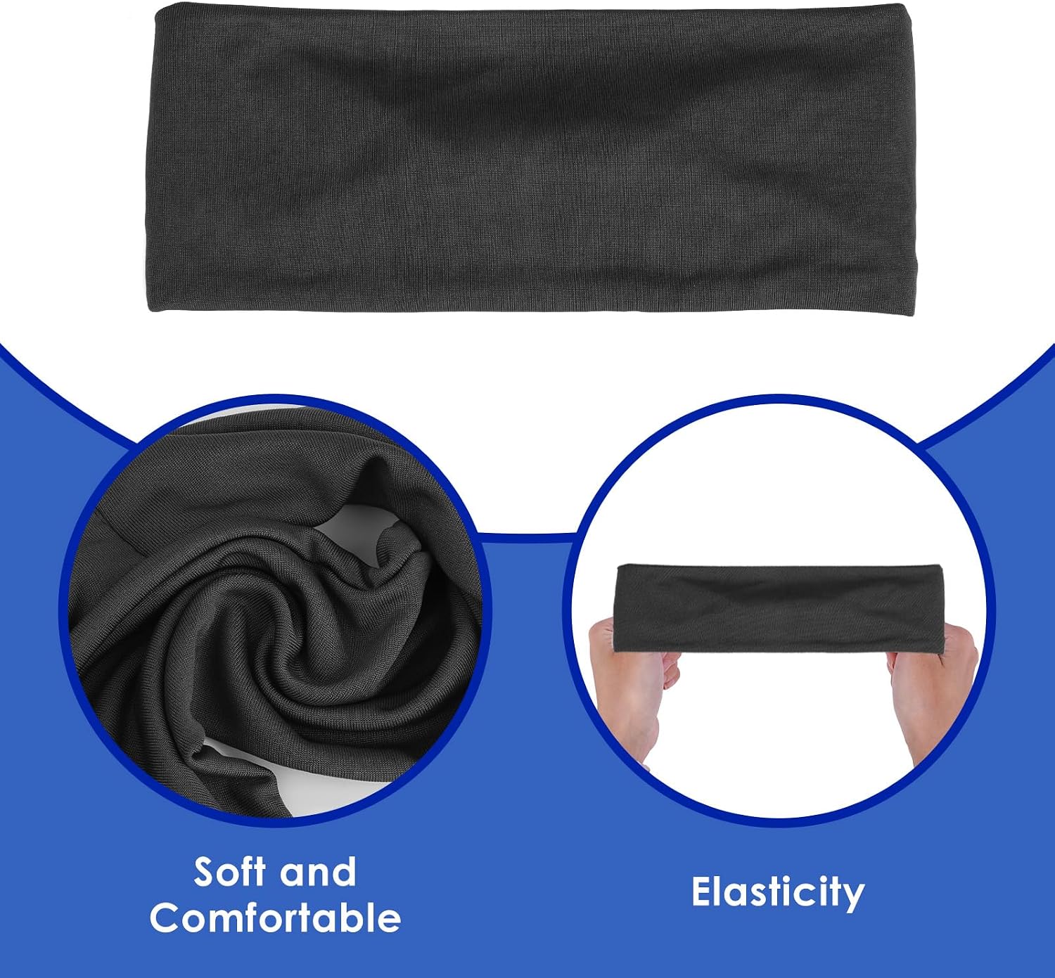 3 Pcs Kids Sports Headbands Boys Girls Athletic Elastic Sweatbands Children Soft Moisture Wicking Hairband Absorbing Sweat Band for Football Basketball Running Tennis