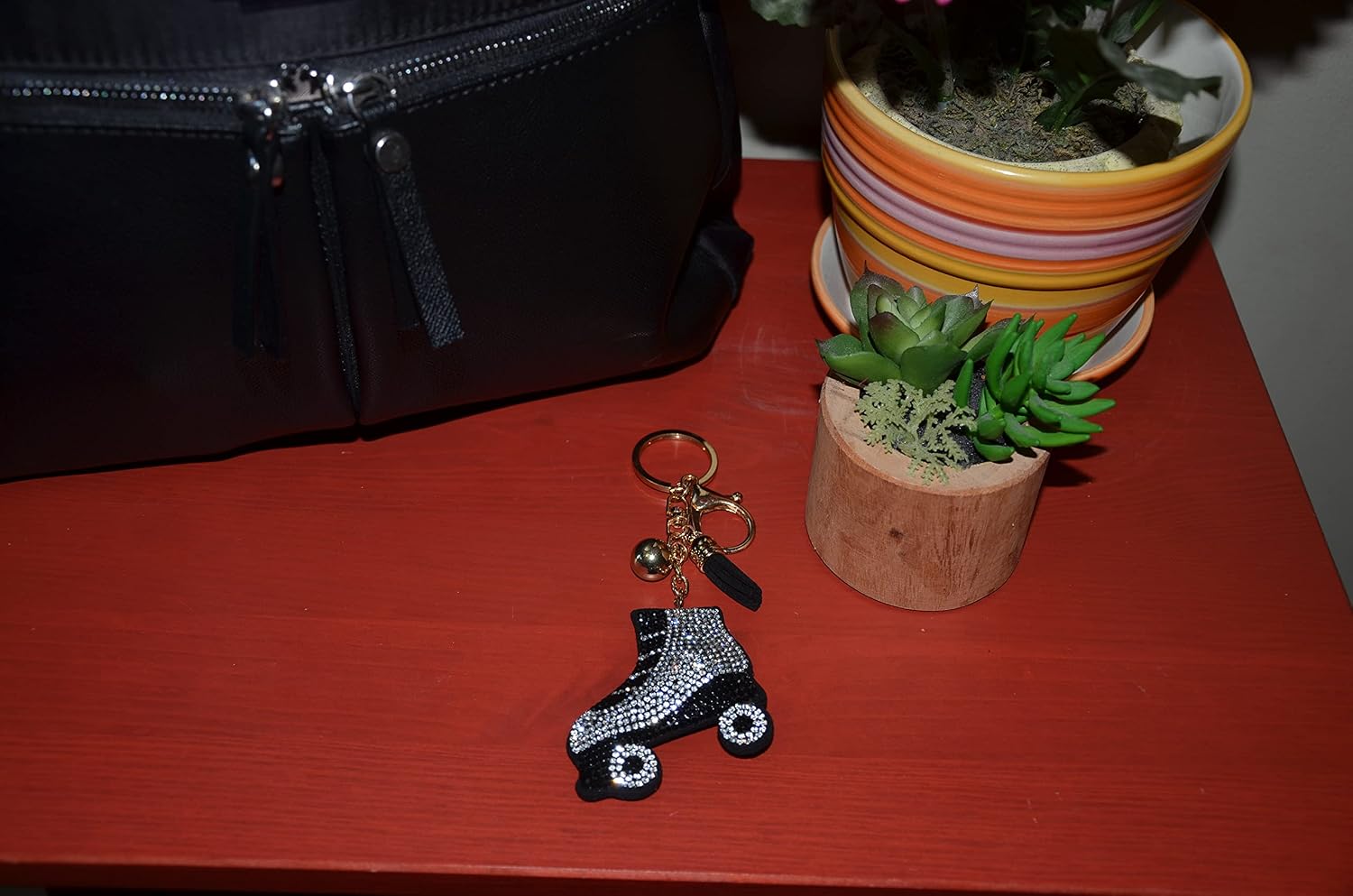 Popfizzy Bling Accessories - Rhinestone & Charms Keychain Set for Women, Perfect for Car Keys & Handbags
