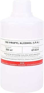BRM Herbals Iso Propyl Alcohol - 99.99% Pure Rubbing Alcohol For Soap Making, DIY Beauty, Electronics & Surgical Use Disinfectant & Surface Cleaning - 500 Grams