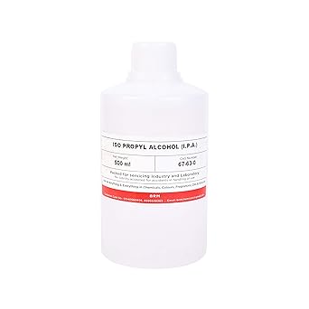 BRM Herbals Iso Propyl Alcohol - 99.99% Pure Rubbing Alcohol For Soap Making, DIY Beauty, Electronics & Surgical Use Disinfectant & Surface Cleaning - 500 Grams