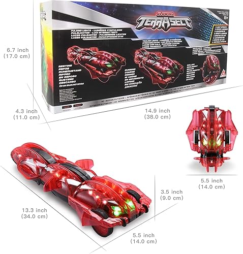 Miniatura 6 de Coche de control remoto para niños - Auto de serpiente con control remoto LED, serpiente de acrobacias a control remoto, juguetes de rollo de 360,