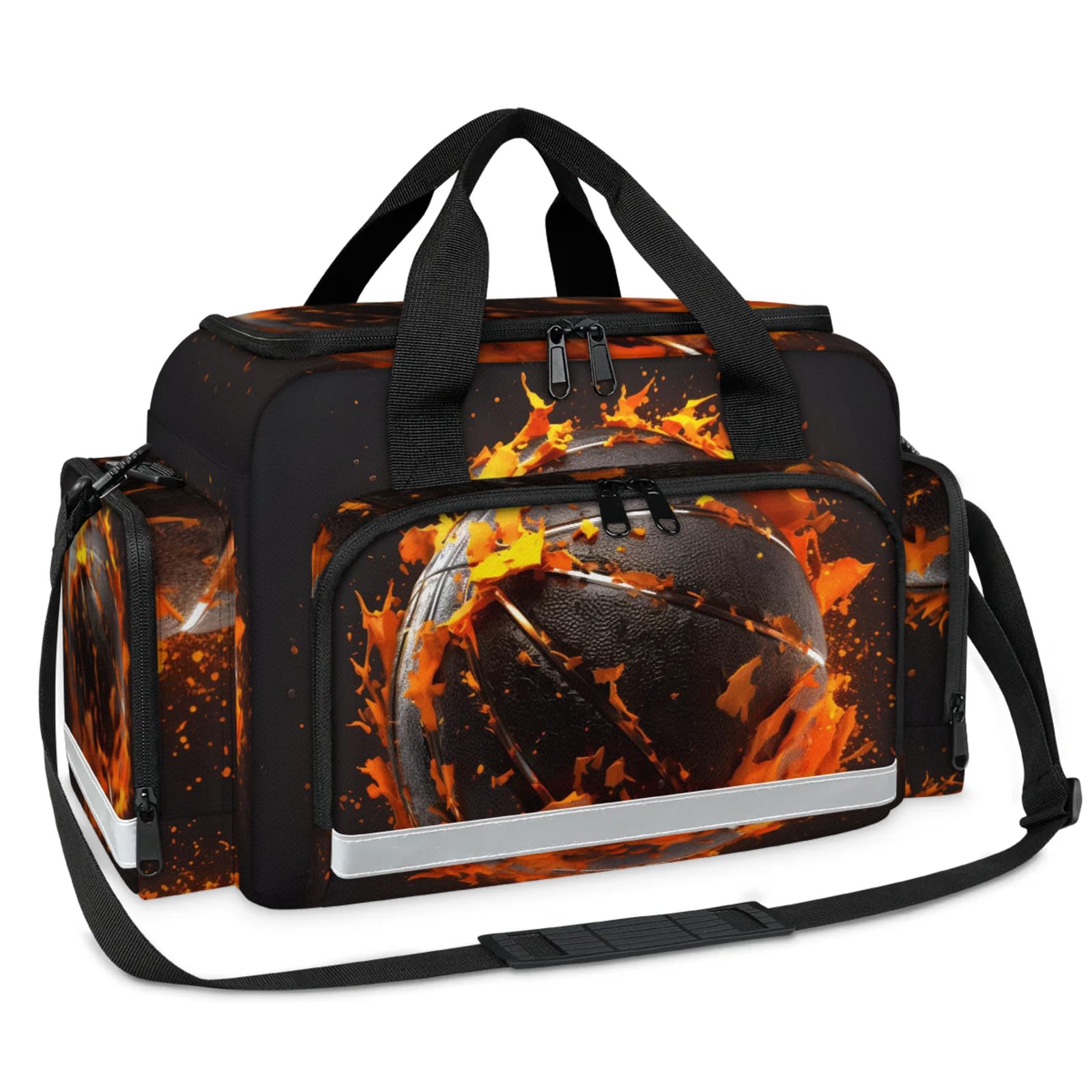 GzLeyigou First Aid Bags Empty, Fire Basketball Emergency Bag First Aid Kit Multiple Compartment Kit Carrier On Call Trauma Bag For Paramedics Emergency Medical Supplies Kit