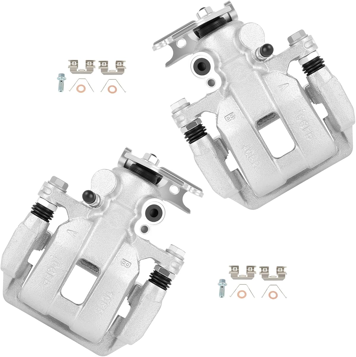 cciyu Rear Left & Right Disc Brake Calipers with Bracket 19B7097 19B7096 | Replace For Honda For Accord 2013 2014 2015 2016 2017[L4 2.4L,V6 3.5L] - 2PCS Calipers Set w/Hardware, OE Direct Fit