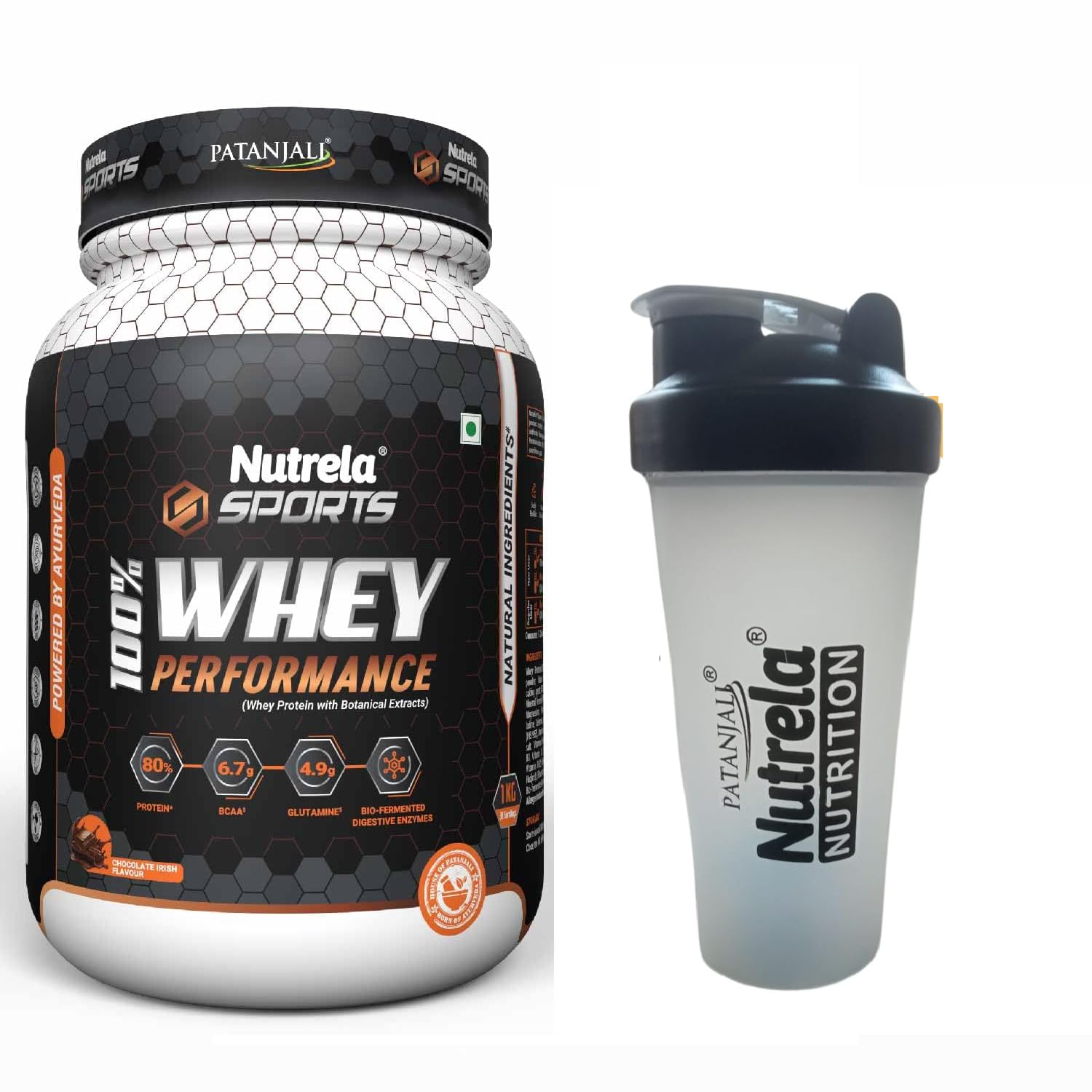 Nutrela Whey Performance Concentrate 1 Kg Chocolate Flacour with Free Shaker-image-49