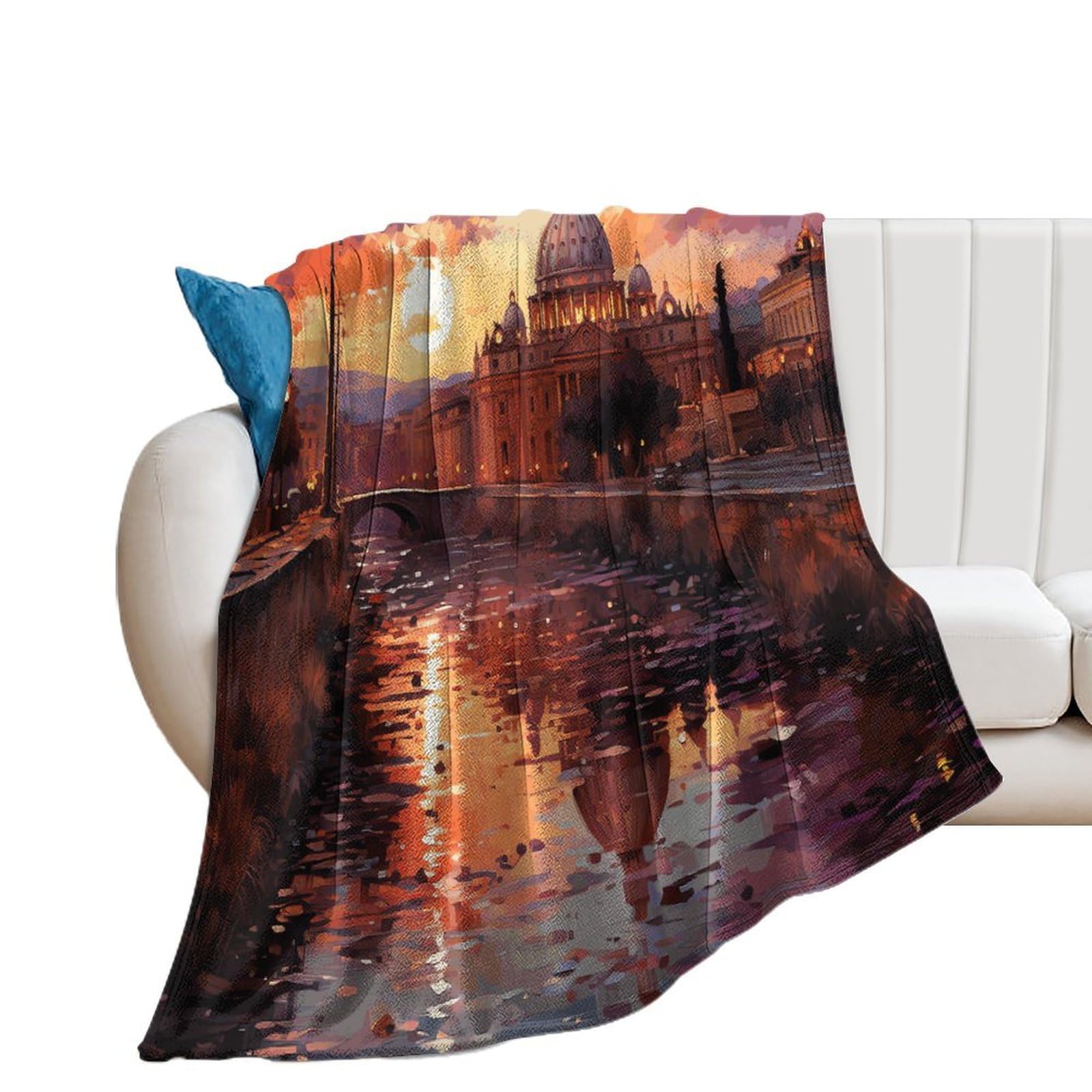 Couverture en flanelle pour canapé-lit chaude et légère toutes saisons 167x228