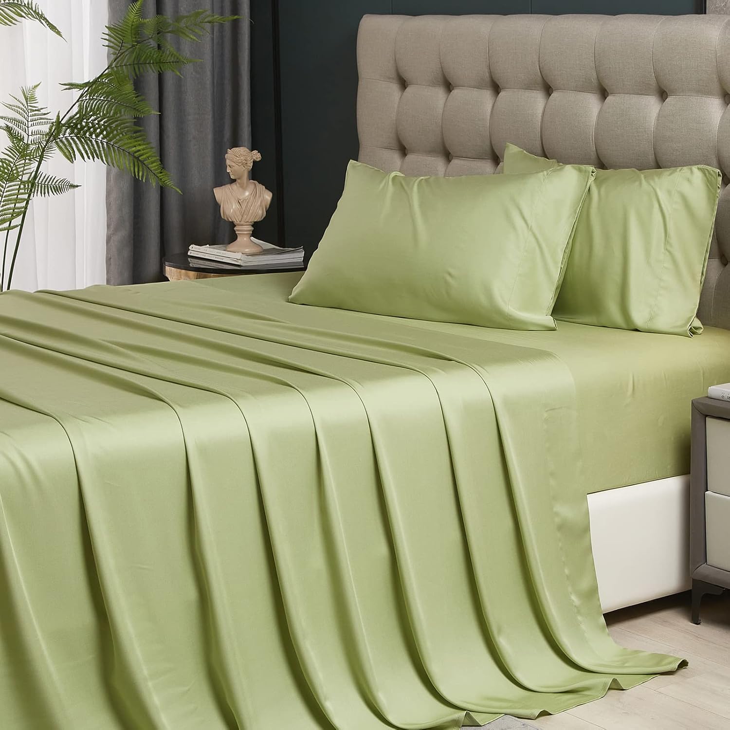 HYPREST 100 Bamboo Sheets King Size Extra Deep Pocket