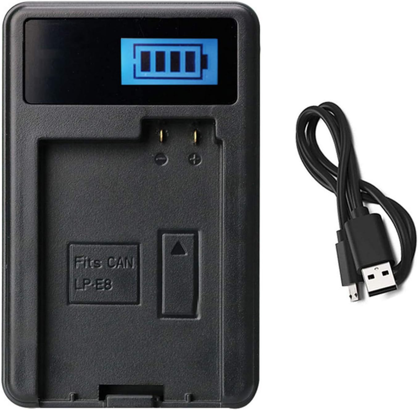 LCD USB Battery Charger for Canon EOS Rebel T2i, Rebel T3i