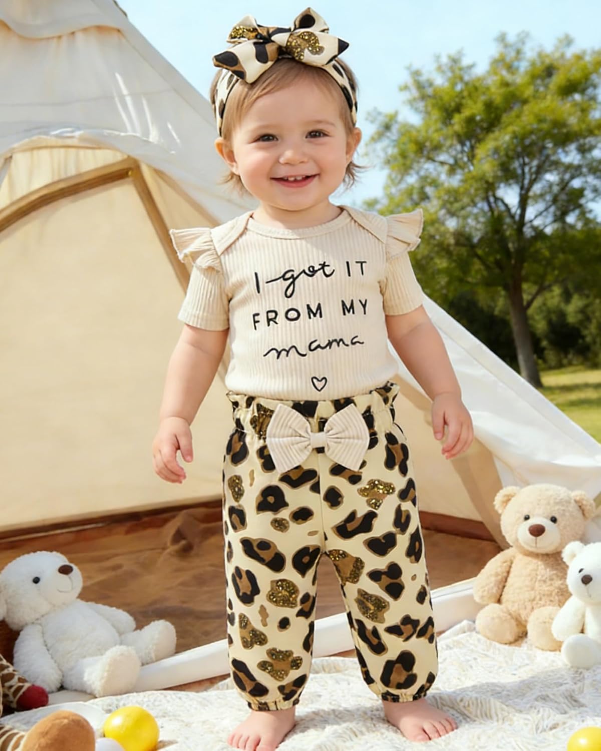 OLLUISNEO Baby Girl Clothes Newborn Infant Fall Outfit Romper Winter Floral Pant Set Headband 3 Pcs Clothes for Girl - Image 2