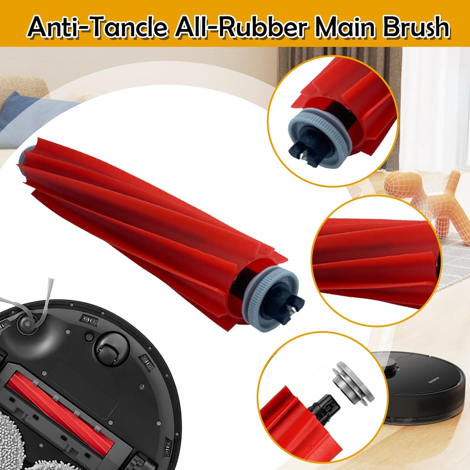 Eagles 26 Pack Replacement Accessories Compatible with Roborock QV 35A/QV 35S Robot Vacuum Cleaner, 2 Mainbrush, 6 Side Brush, 6 Mop Pads, 4 HEPA Filter, 6 Dust Bags, 1 Cleaning Brush, 1 Screwdriver