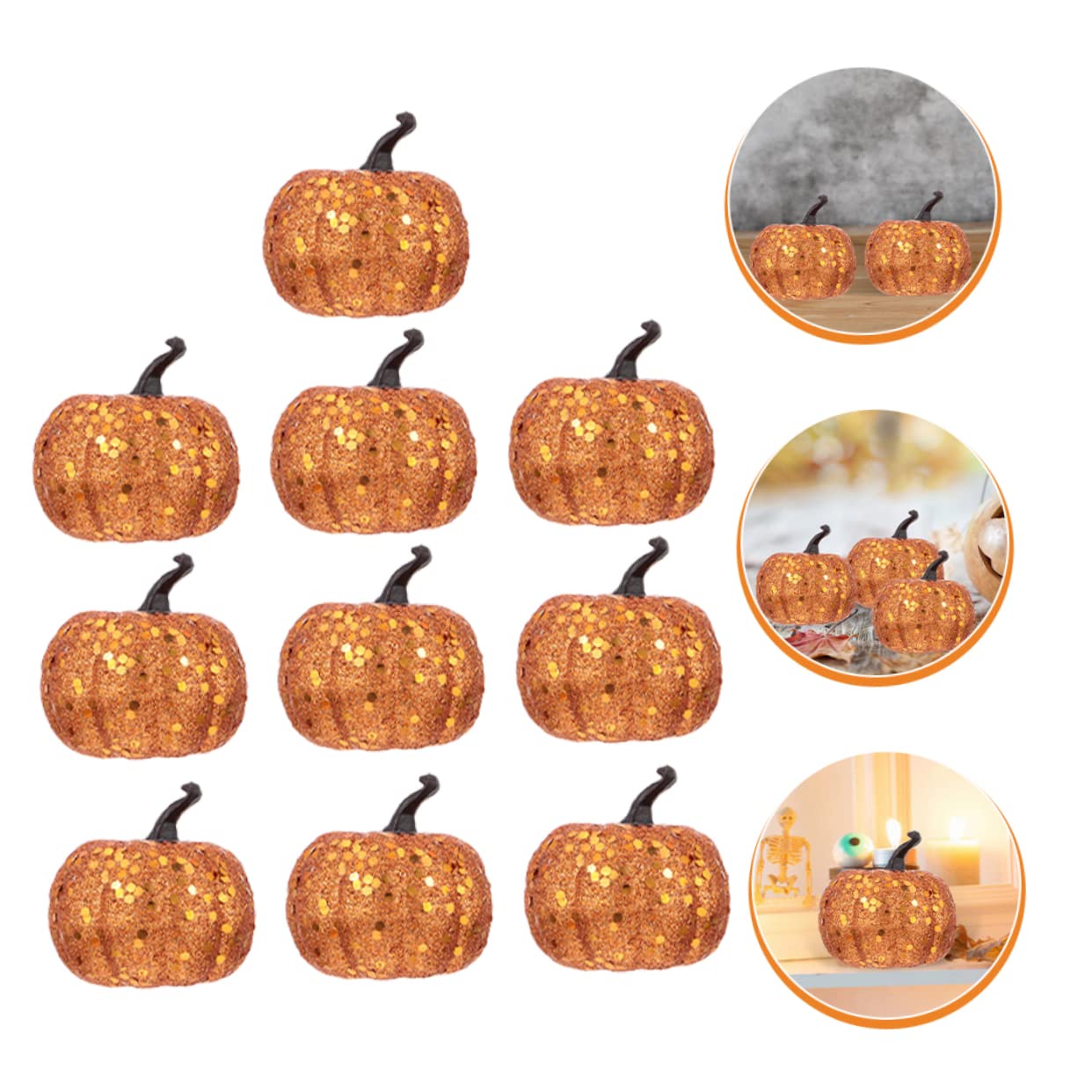 Abaodam 40stücke Künstliche Kürbis-Dekoration Teiliges Aus Realistische Halloween Und Erntedankfest-Accessoires Für Kreative Fotos Und Tischdekorationen