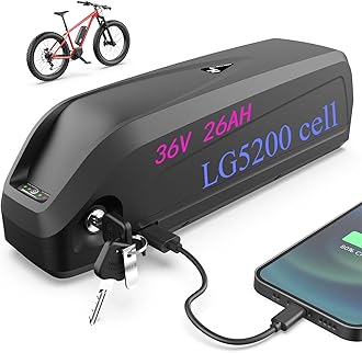 UK- Ebike battery 36V 26AH(LG5200cell) Long Range Lithium electric bike battery for Max 36V 700W 500W 250W Motor, ba-fang Ebike conversion kit