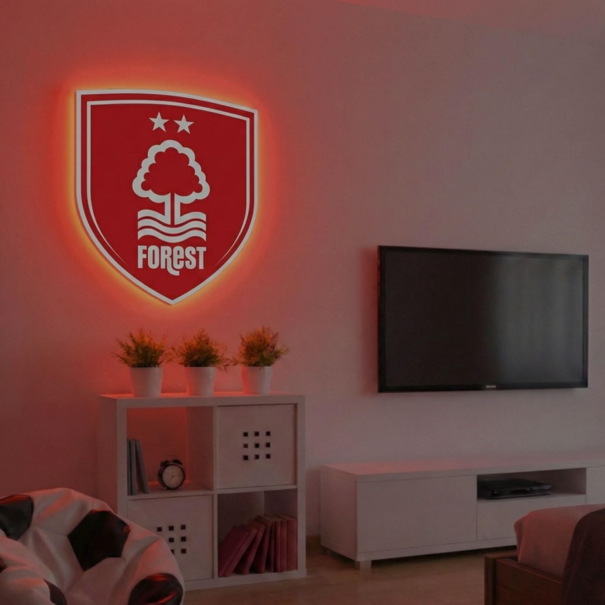 Themed Nottingham Forest FC Badge LED Backlit Wallpop