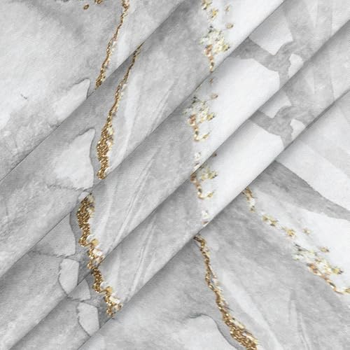 Miniatura 4 de cfpolar Mantel redondo de mármol con borde elástico, mantel lavable de mármol blanco moderno, mantel lavable de poliéster para cocina, comedor,