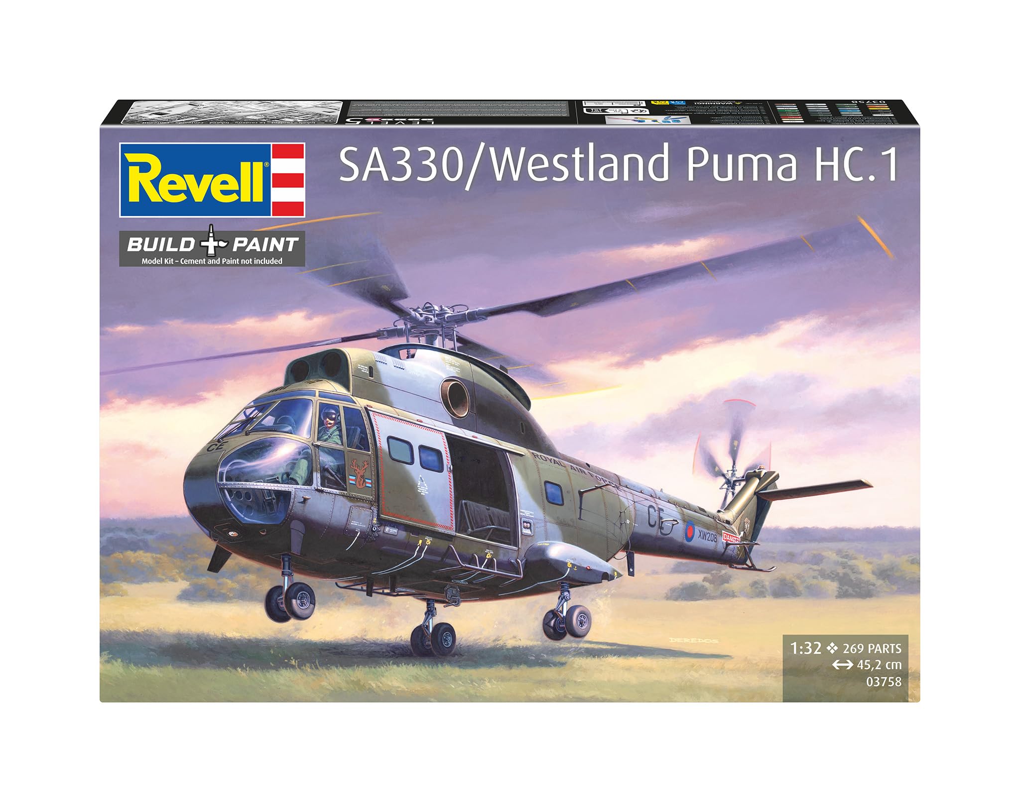 Revell SA 330/Westland Puma HC.1 Échelle 1/32 Maquette Plastique Non Construit/Non Peint