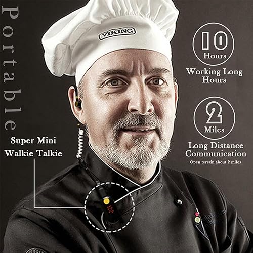 Miniatura 2 de T-M9 Super Mini Walkie Talkies con auriculares, pequeño transceptor FM portátil, mini radios bidireccionales para seguridad, restaurante, lugar de