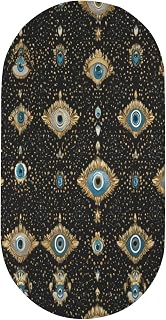 Mystical Eye Ornamental Art Dark Yoga Mat, Non Slip Exercise & Fitness Mat for All Types of Yoga, Pilates & Floor Exercises