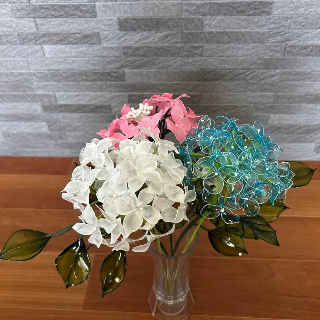 紫陽花 2本 アメリカンフラワー ディップフラワー