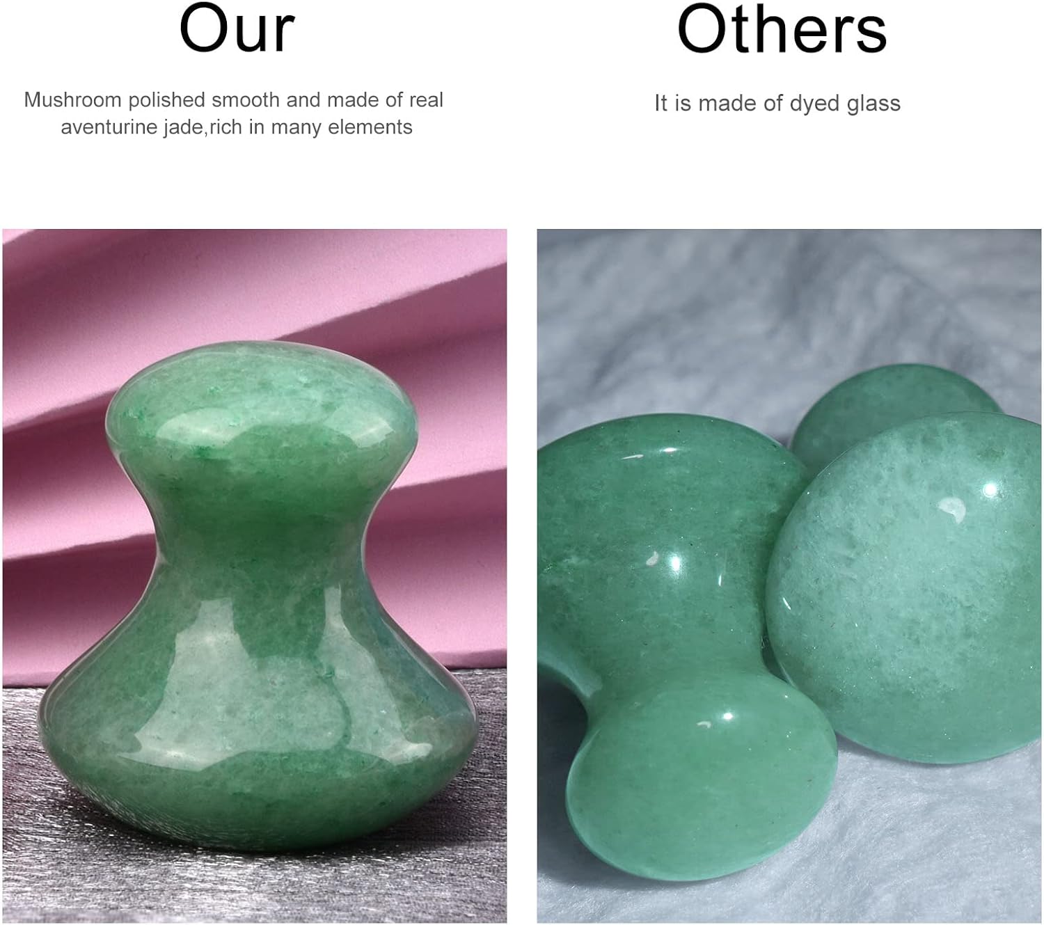 ideayard Jade Eye mask &Jade Mushroom gua sha Massage Tool