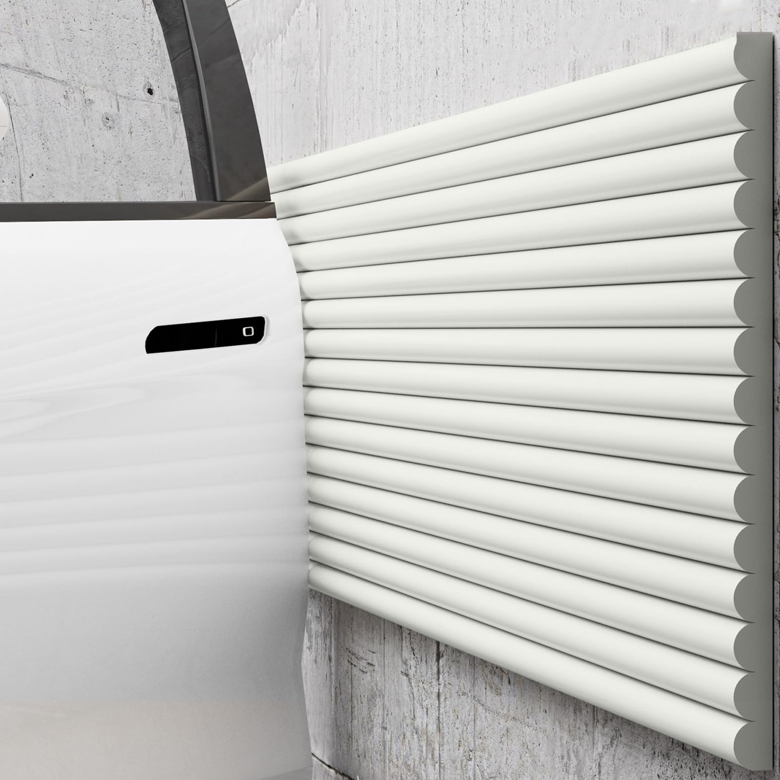 60 cm Breit Garagen-Wandschutz Selbstklebend - Wandschutz Garage aus NBR Schaumstoff, 1 cm Dicker Türschutz Garage Autotür Türkantenschutz für Garagenwand Parkplatz Carport(Beige,60x200 cm)