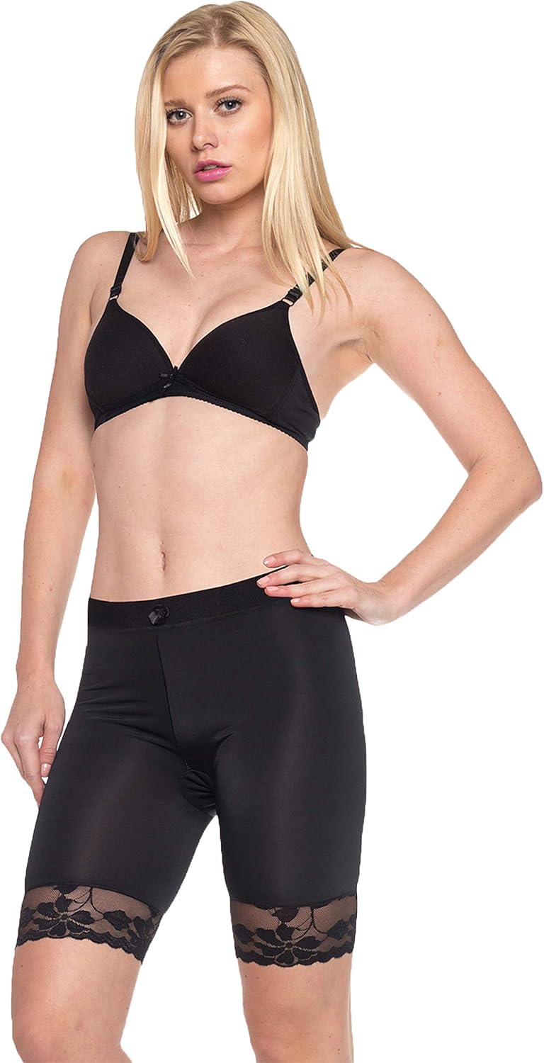 Slip Shorts for Women Smooth Lace 3 Pack 7" Undershorts Anti Chafing (S-5XL Plus)