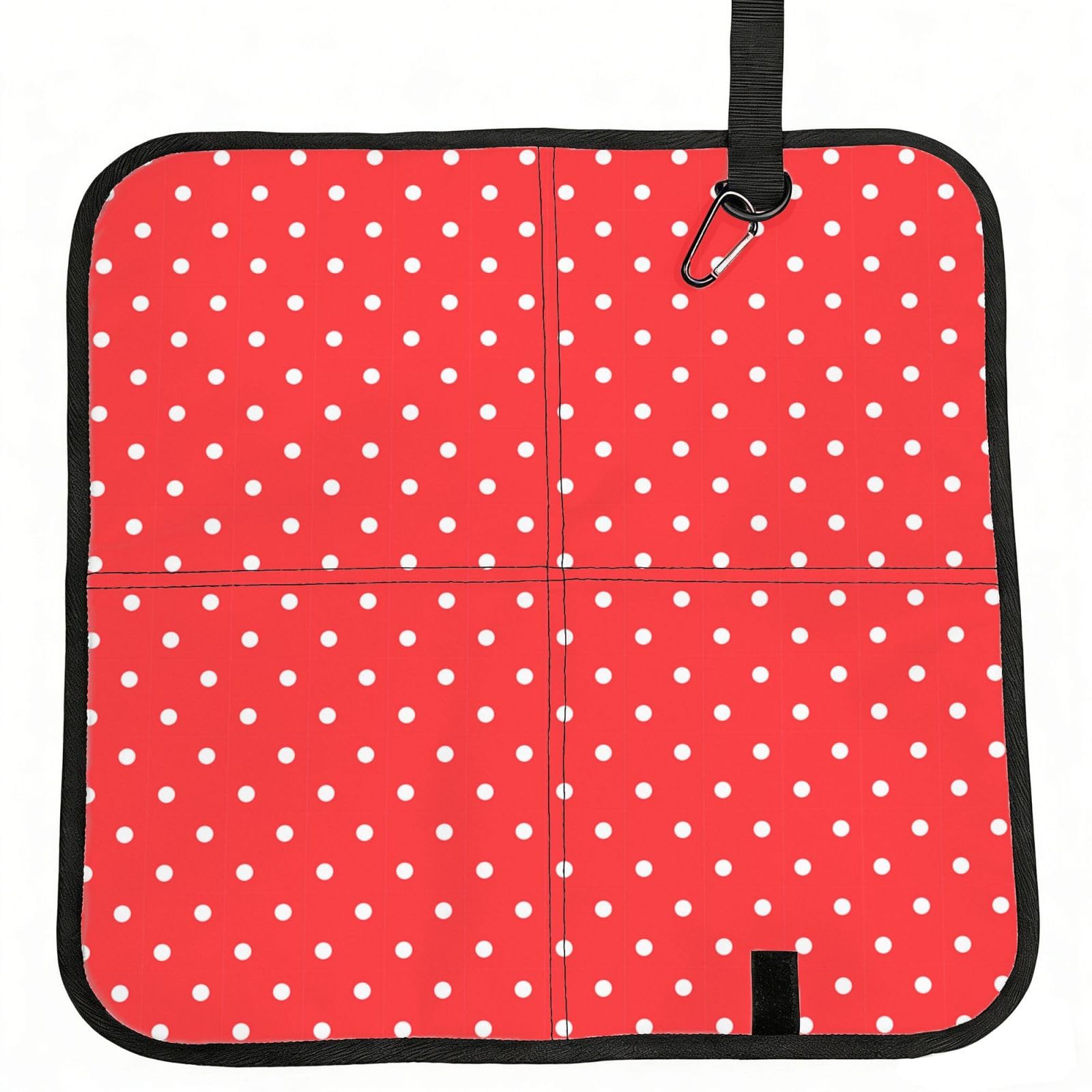 ERCgad Red And White Polka Dots Print Foldable Seat Cushion Portable Chair Pad Lightweight Travel Outdoor Office Home