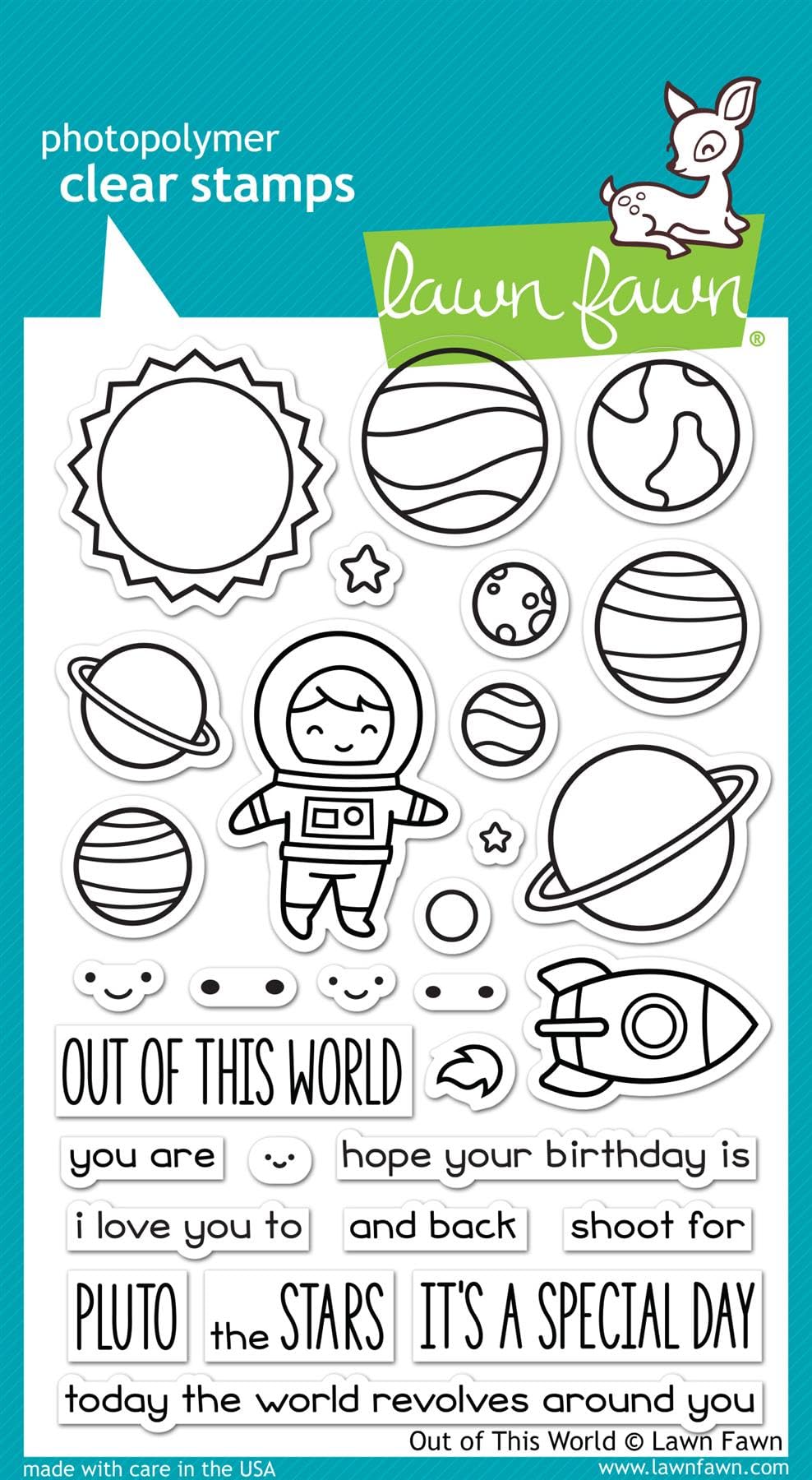 Tampons Out Of This World Lawn Fawn 4x6 pour un alignement parfait sans bavure