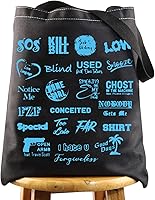 Vista 1 de BWWKTOP Bolsa de lona para álbum de cantante, para fanáticos del cantante, álbum de música, bolsa de mano para mujer