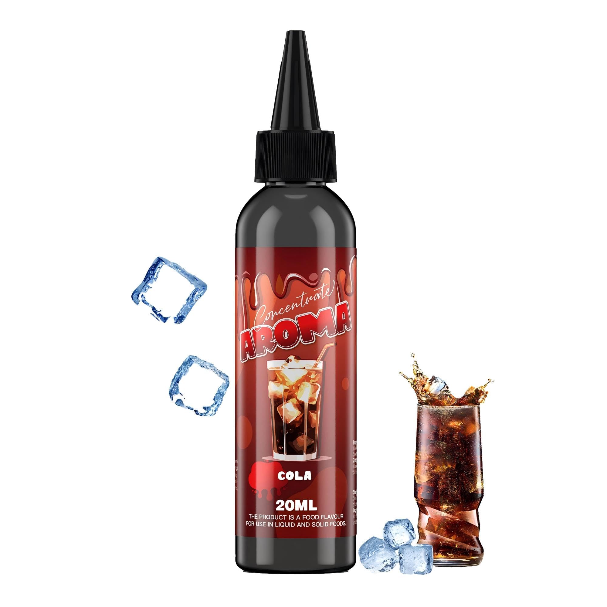 FURUN Klassisches Cola Aromakonzentrat, hochdosiertes Lebensmittelaroma, 20ml Aroma in 120ml Flasche, einfaches Mischen, für Brausen, Desserts, DIY-Getränke