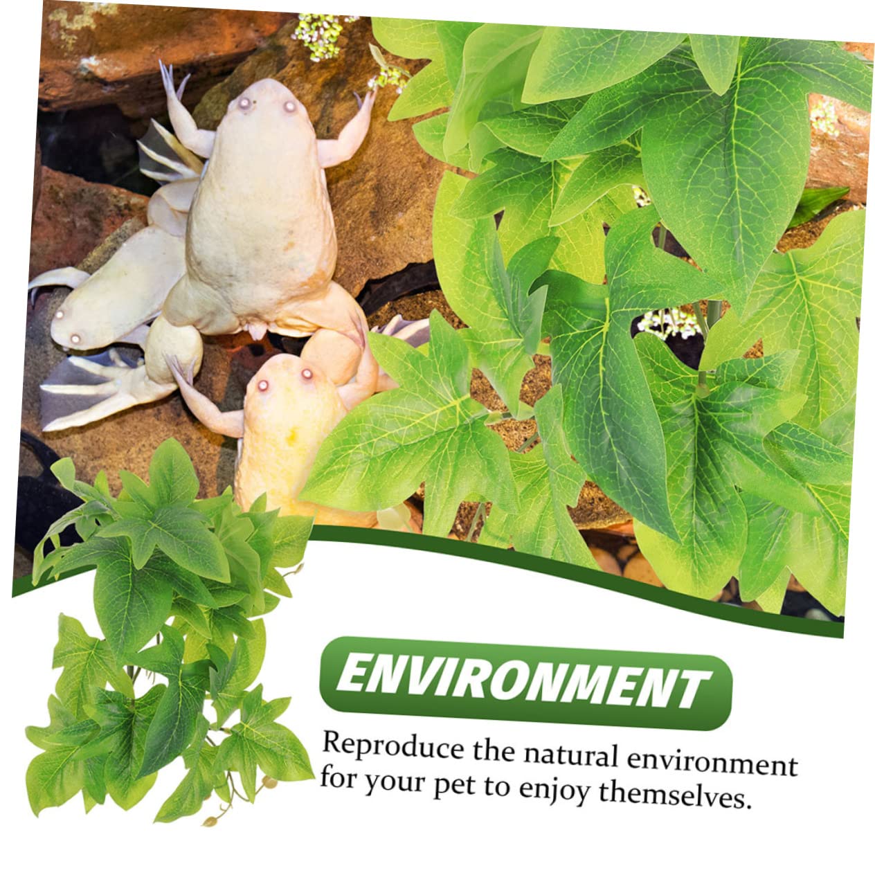 Plantes Suspendues Artificielles pour Terrarium Reptile 22X27X13Cm DéCor LéZards avec Ventouses Facile À Nettoyer Et RéSistant pour Habitat Reptiles