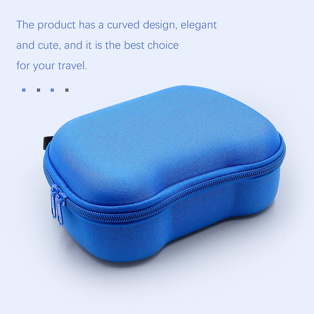 Gamepad Custodia da viaggio con tasca a rete, controller guscio duro borsa di protezione per PS5/PS4/S_witch Pro, 18*15*8cm (Blu)