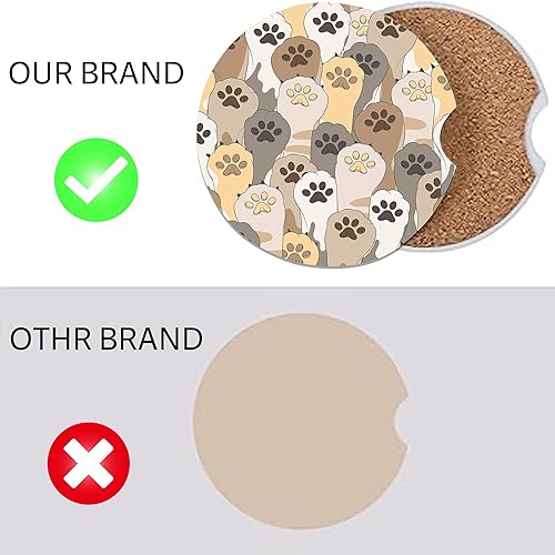 Miniatura 6 de Posavasos de cerámica absorbente con respaldo de corcho, accesorios de automóvil, regalos para hombres y mujeres, 2 unidades, universales,