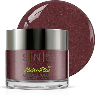 SNS Nail Dip Powder, Gelous Color Dipping Powder - Fall Crush Poetry (Wine/Burgundy, Cream) - Long-Lasting Dip Nail Color Lasts 14 Days - Low-Odor & No UV Lamp Required - 1oz