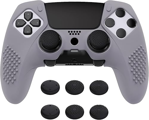 PlayVital 3D Studded Edition Anti-Slip Silicone Cover Case for ps5 Edge Controller, Soft Rubber Protector Skin for ps5 Edge Wireless Controller with