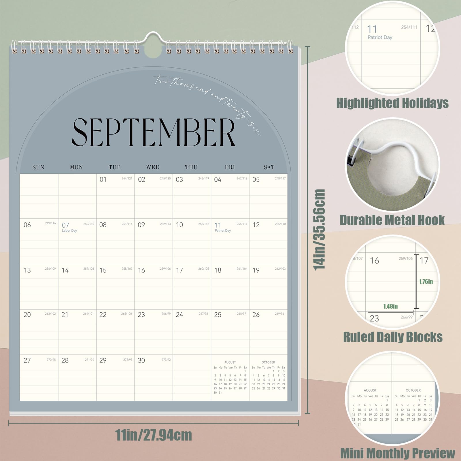 Planificador 2026, Calendario Semanal Y Mensual, Planificador Académico