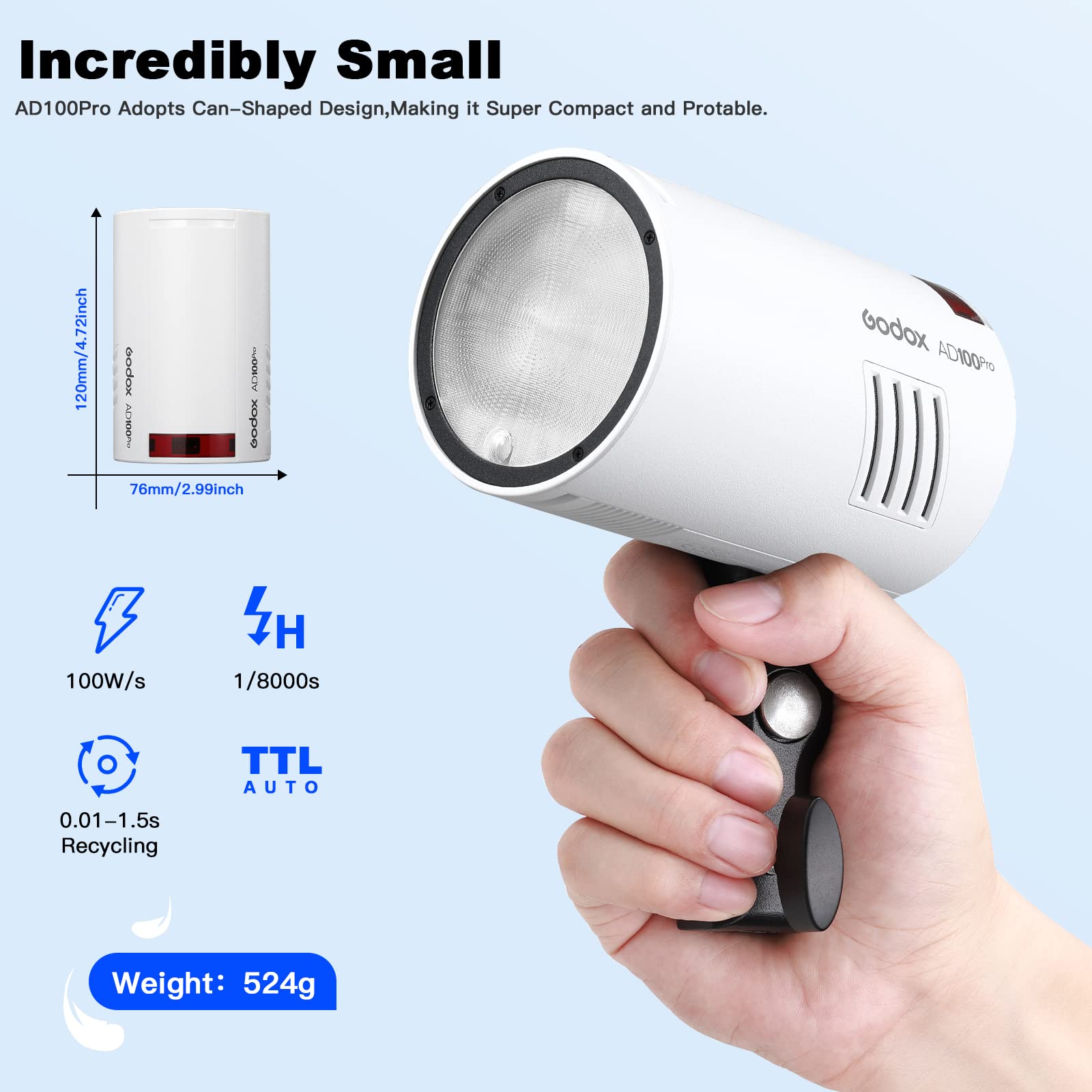 Amazon.com : Godox Colorful AD100pro Strobe Flash Light