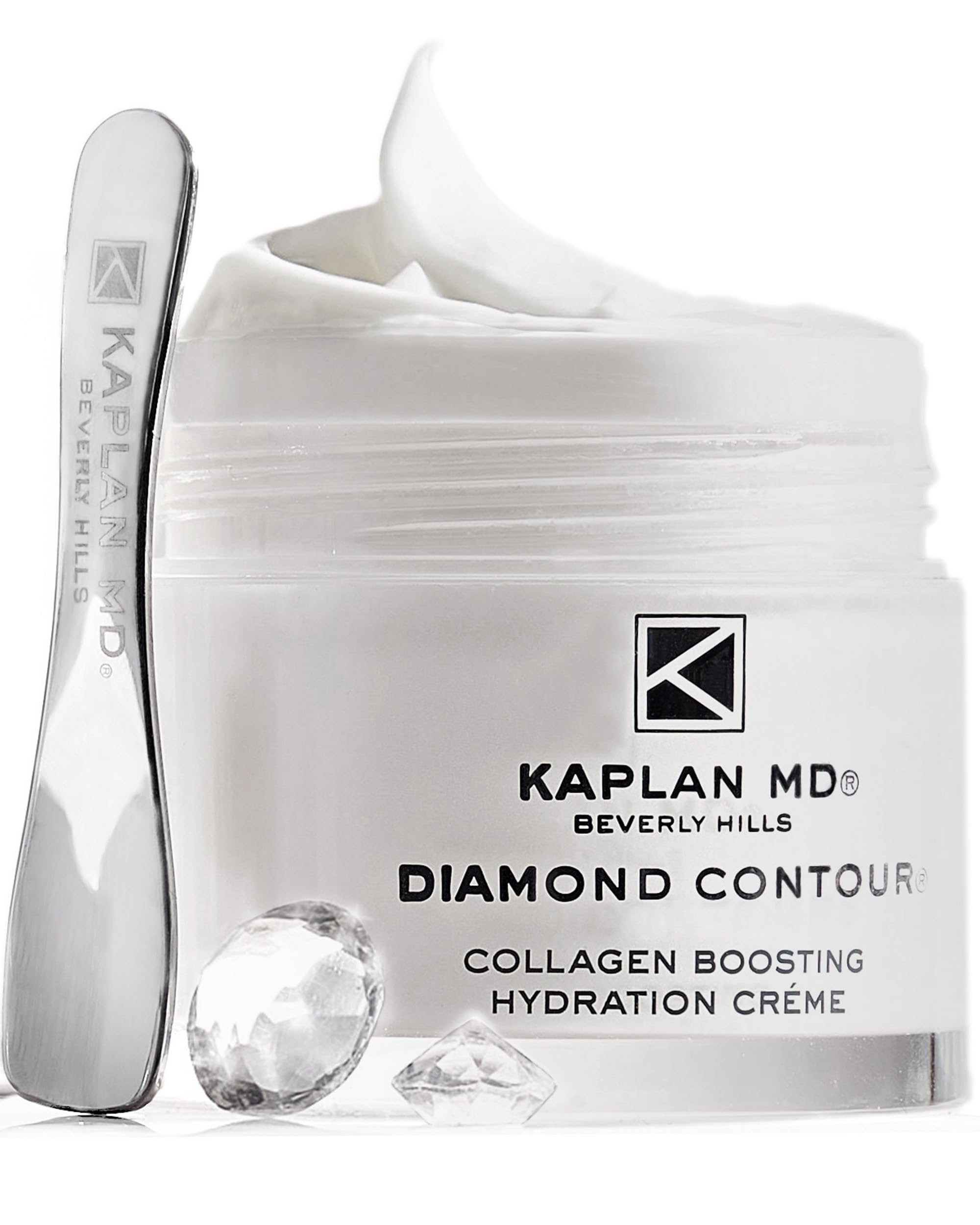 KAPLAN MD Diamond Contour Collagen Boosting Hydration Creme – 6 in 1 Anti-Aging Moisturizer with Peptides, Hyaluronic Acid & Crushed Diamonds – Face