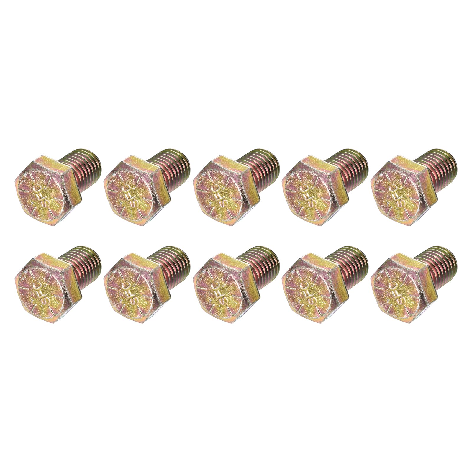 METALLIXITY Hex Bolts (3/4-10x1-1/2") 10Pcs, Carbon Steel Zinc Plated Fully Threaded, Coarse Thread UNC Hex Head Screw Bolt