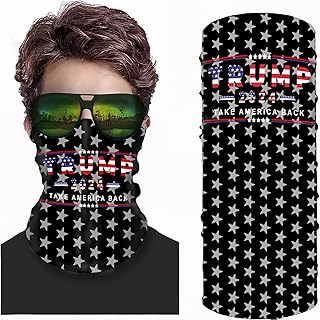 Unisex Trump 2024 Face Mask Neck Gaiter, Multipurpose Patriotic Neck Gaiters Balaclava Bandana for Adults
