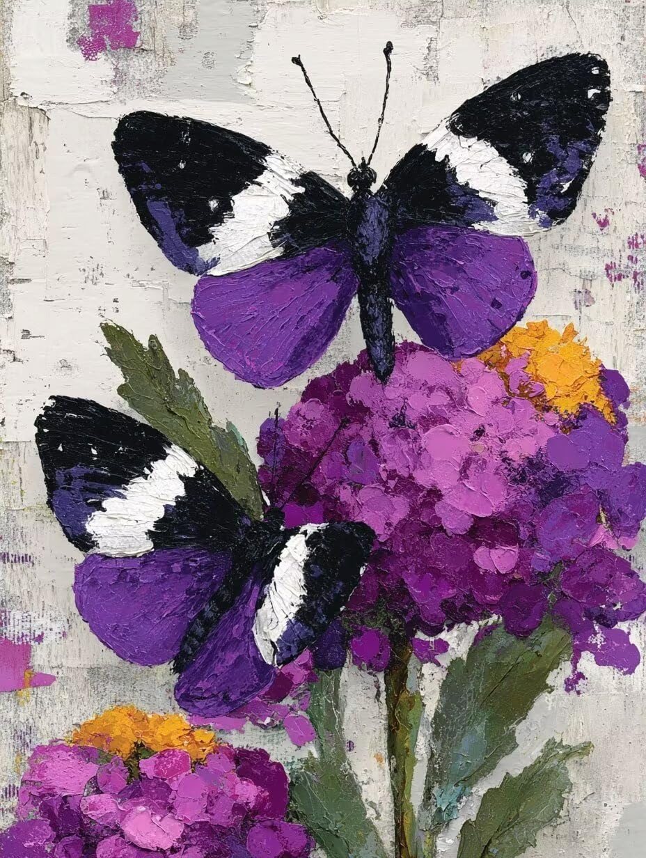 Fioletowy motyl diamentowe malowanie zestawy dla dorosłych, 5D okrągłe wiertło diamentowe malowanie dzieci, diament sztuka haft krzyżykowy obrazy, mozaika do dekoracji ścian 100x130cm hJ8-562