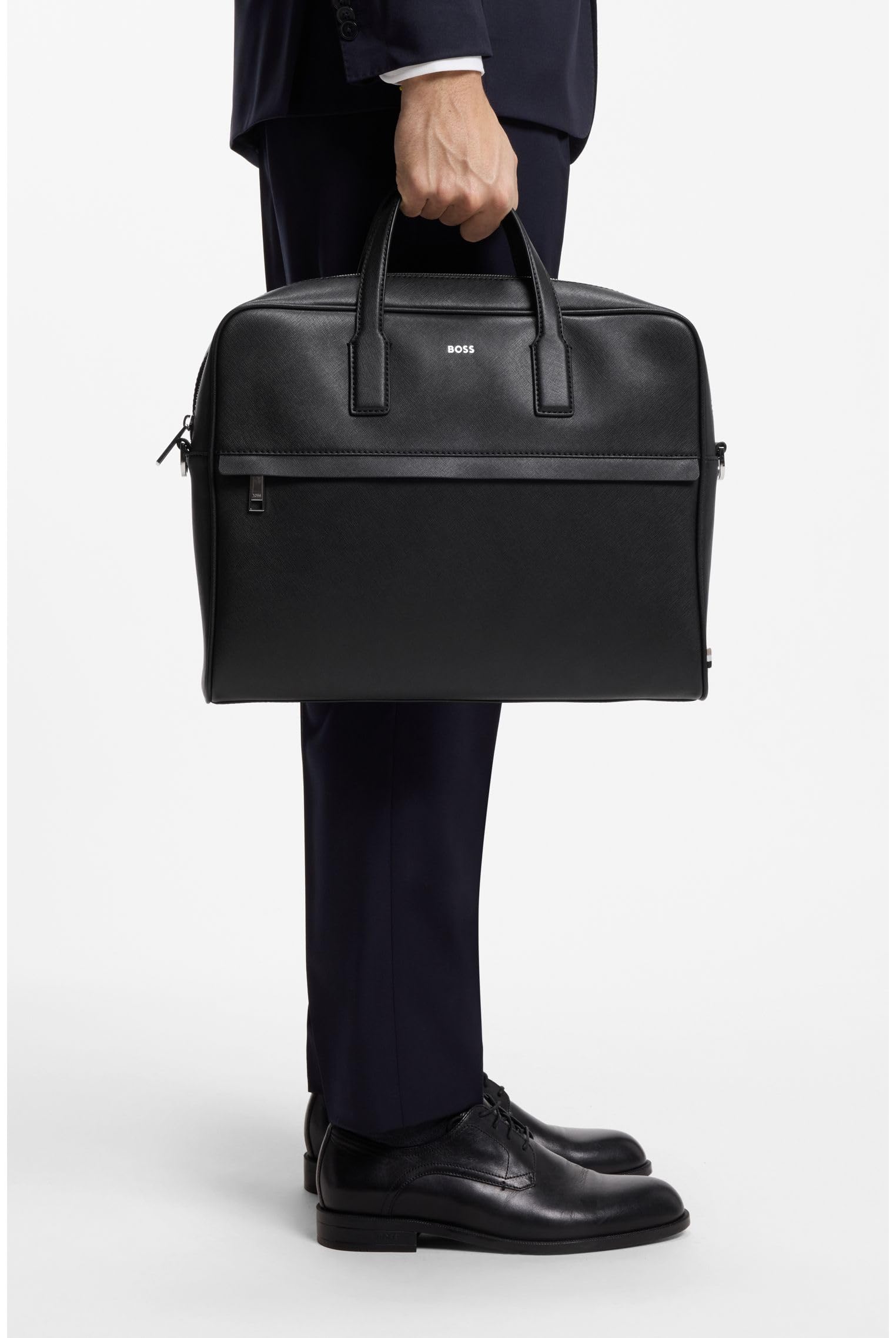 BOSS Hommes Zair S doc case Porte-documents avec logo imprimé en transfert