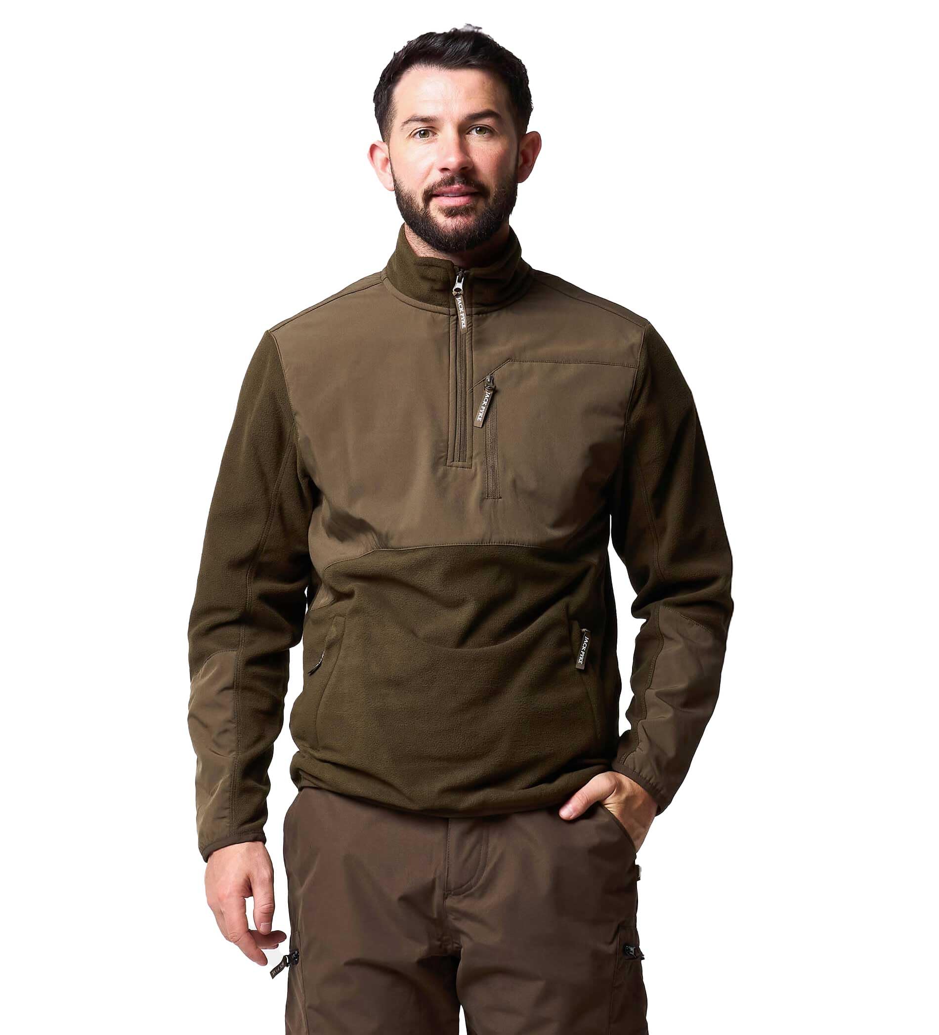 Jack Pyke Men's Dark Olive Rannock Fleece Pullover XXX-Large