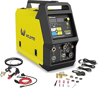 Weldpro MIG Welder 200A with Pulse, Aluminum MIG Welder 110V/220V with MIG/Flux Core/Stick/Spool Gun/AC/DC TIG 6 in 1 MultiProcess Welding Machine with Foot Pedal Omni 210