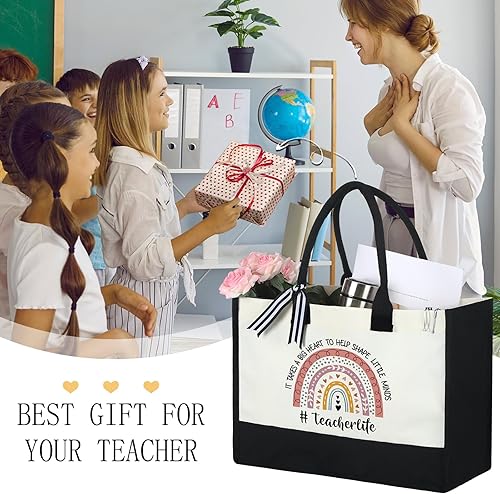 Miniatura 2 de Panelee 2 piezas de regalos de agradecimiento para profesores, bolsa de lona para mujer, regalos de graduación para profesores