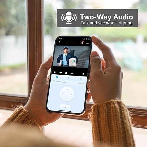 Miniatura 3 de Timbre de video inalámbrico HD con timbre, detección humana inteligente, alerta en tiempo real, visión nocturna FHD, audio bidireccional, IP65