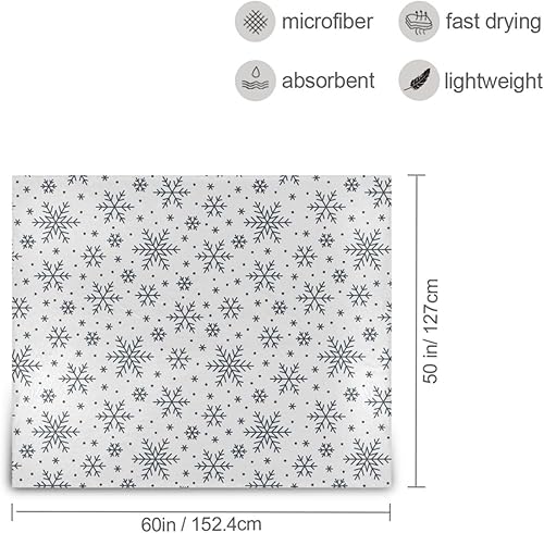 Miniatura 3 de KLL Manta de felpa de copos de nieve de Navidad de 50 x 60 pulgadas, acogedora manta de primavera para sala de estar, sofá, sala de estar