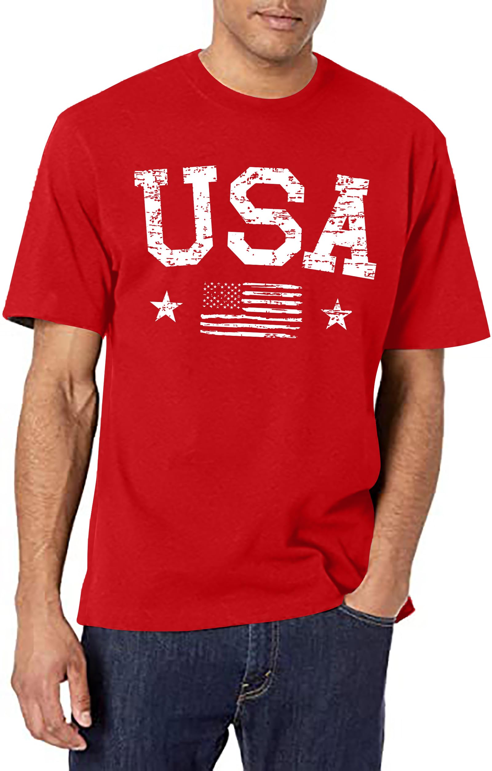 American Flag Shirts Men: USA T Shirt 4th of July Shirt Patriotic Tops Casual Short Sleeve T-Shirts