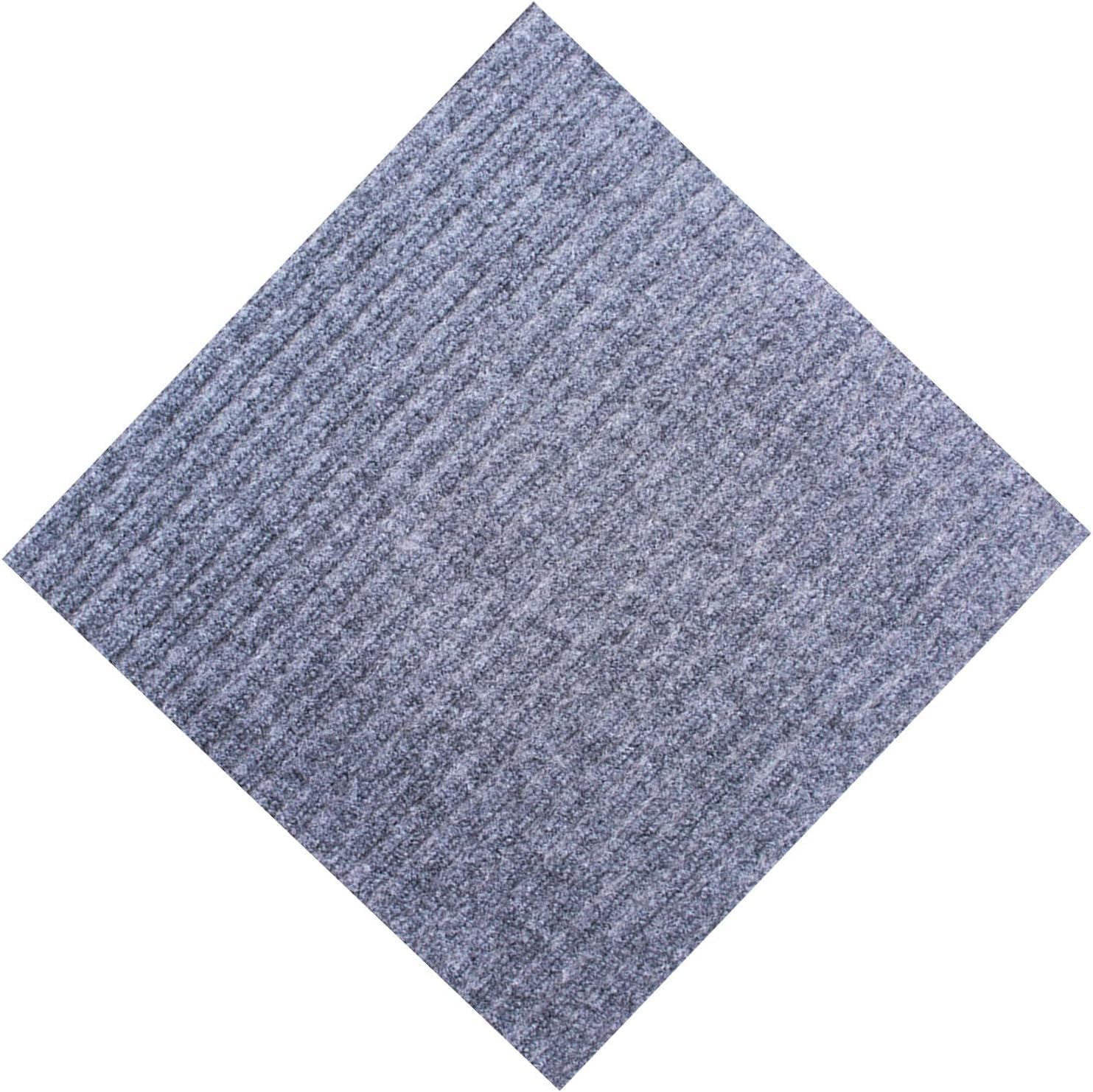 Self Adhesive Carpet Tiles 18X18 Inch,12 Pcs Multifunctional Self-Adhesive Carpet Floor Tiles,Peel & Stick,Non-Slip,Home & Office Floor Mats(Grey)