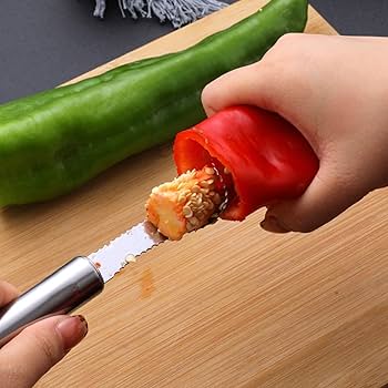 Amazon.co.jp: 2個セット ピーマン 芯抜き ピーマン芯取り器